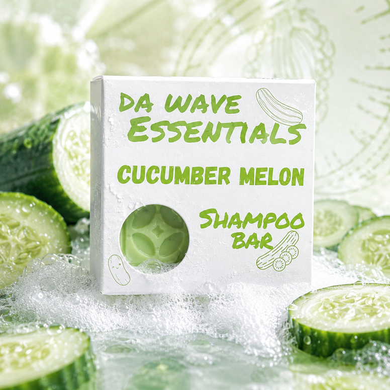 Homemade Cucumber Melon Shampoo Bar For 360 Waves
