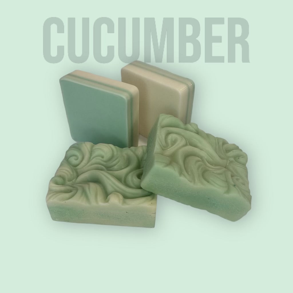 Homemade Cucumber Melon Shampoo Bar