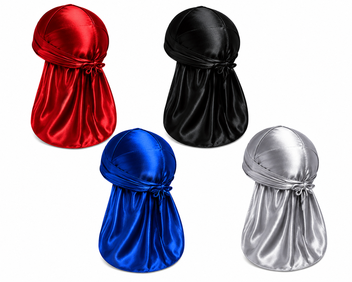 Premium Satian Silk Durag For 360 Waves Non Slip Durag For Men