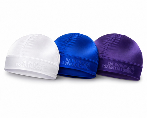 Satin Wave Cap 3-Pack – Red Blue White 360 Wave Protection