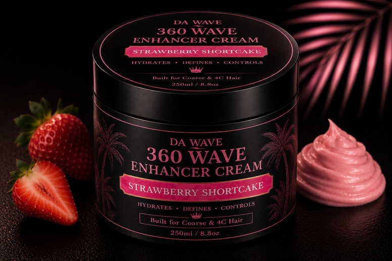 360 Wave Enhancer Cream Moisture + Define Curl Cream for 360 Waves Strawberry Shortcake