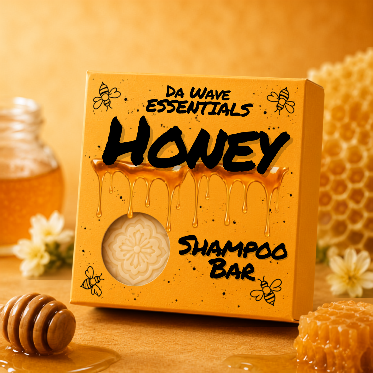 (NEW) Golden Honey Shampoo Bar For 360 Waves
